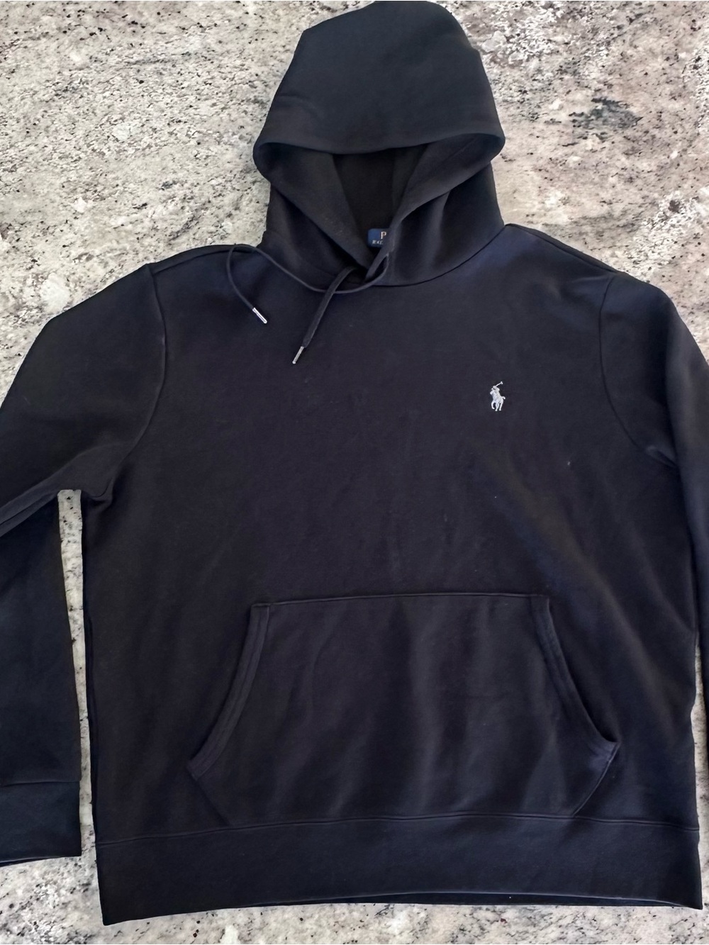 Polo by Ralph Lauren Black Pullover Hoodie with White Pony